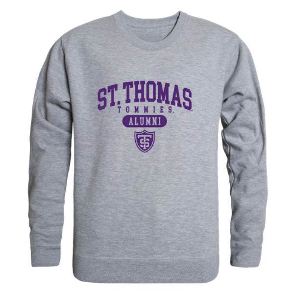 FinalFan University of St. Thomas Tommies Alumni Fleece Pullover Crewneck Sweatshirt&#44; Heather Grey - Extra Large