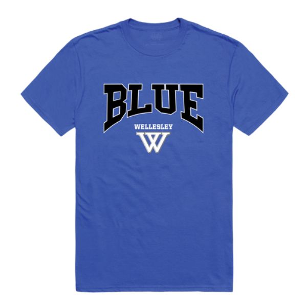 FinalFan Wellesley College Blue Athletic T-Shirt&#44; Royal - Medium