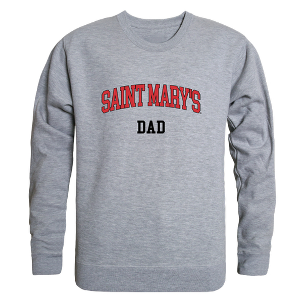 FinalFan Saint Marys University Gaels Dad Crewneck Sweatshirt&#44; Heather Grey - Small
