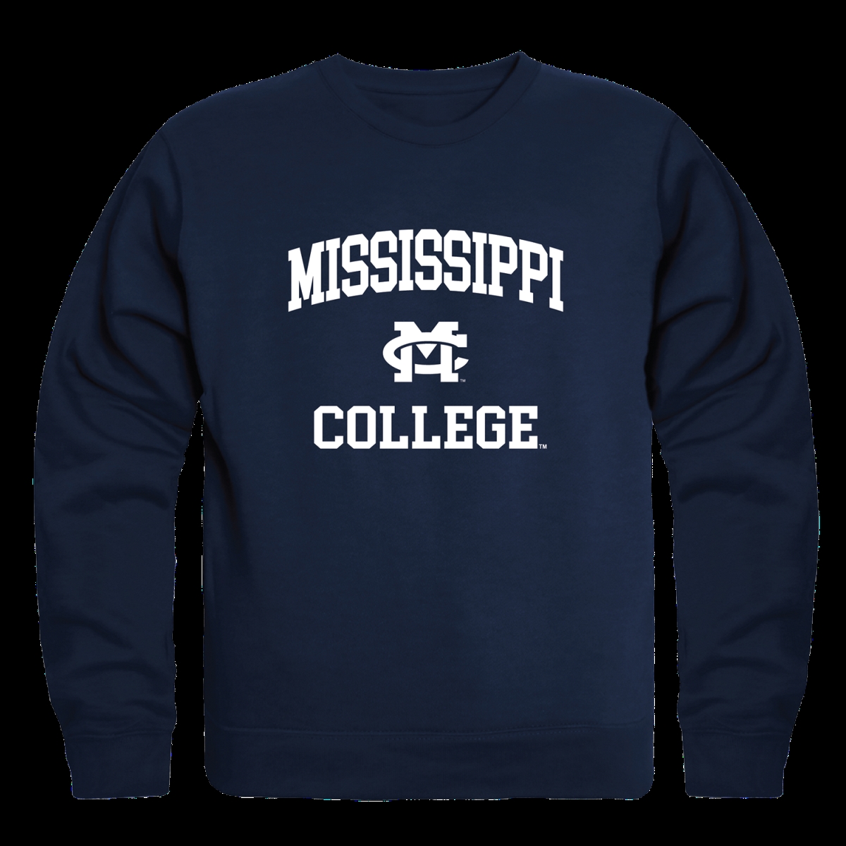 FinalFan Mississippi College Choctaws Seal Crewneck Sweatshirt&#44; Navy - 2XL