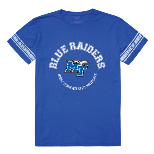 FinalFan Middle Tennessee State University Blue Raiders Mens Football T-Shirt&#44; Royal - Medium