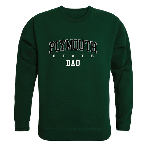 FinalFan Men Plymouth State University Dad Crewneck Fleece&#44; Forest Green - Medium