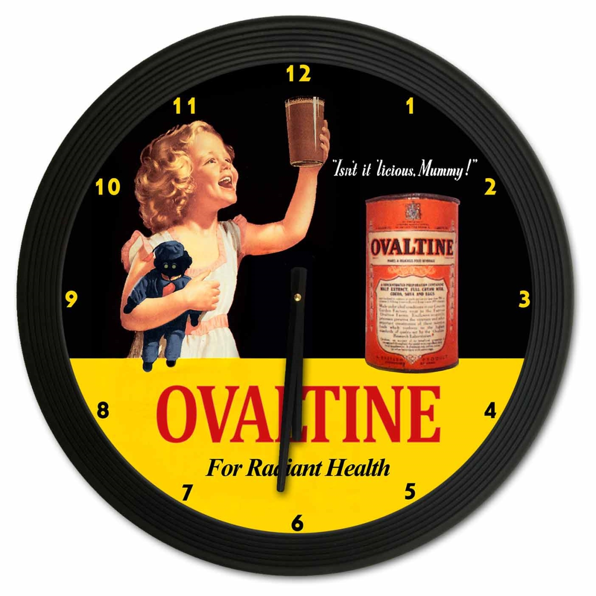TimeTracker 18 x 18 in. Ovaltine Clock
