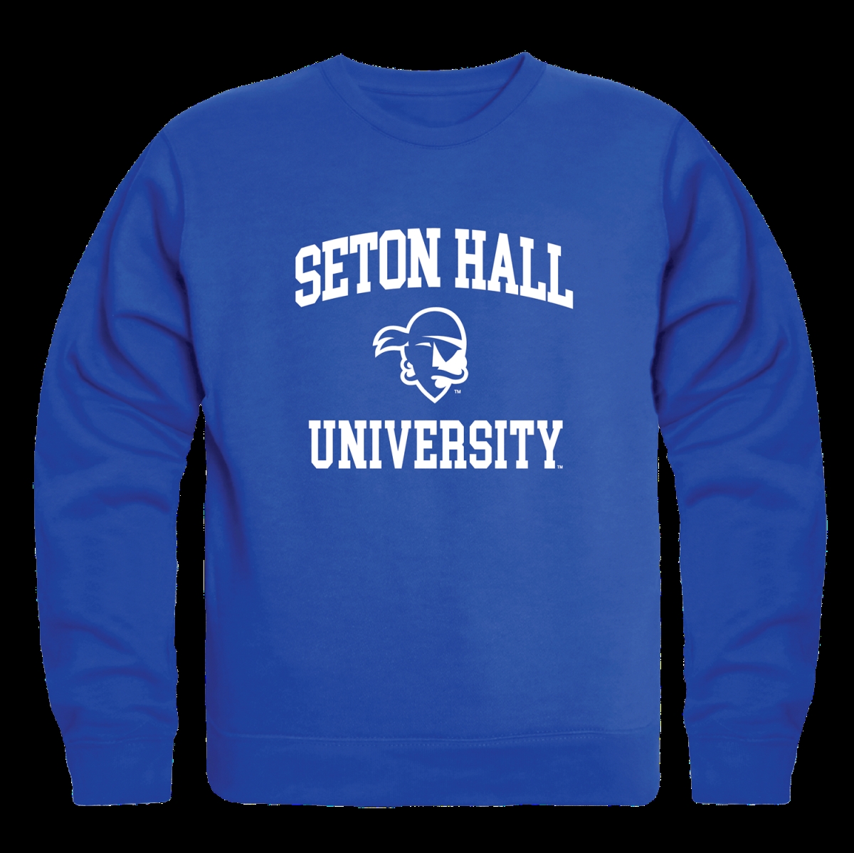 FinalFan Seton Hall University Pirates Seal Crewneck Sweatshirt&#44; Royal - 2XL