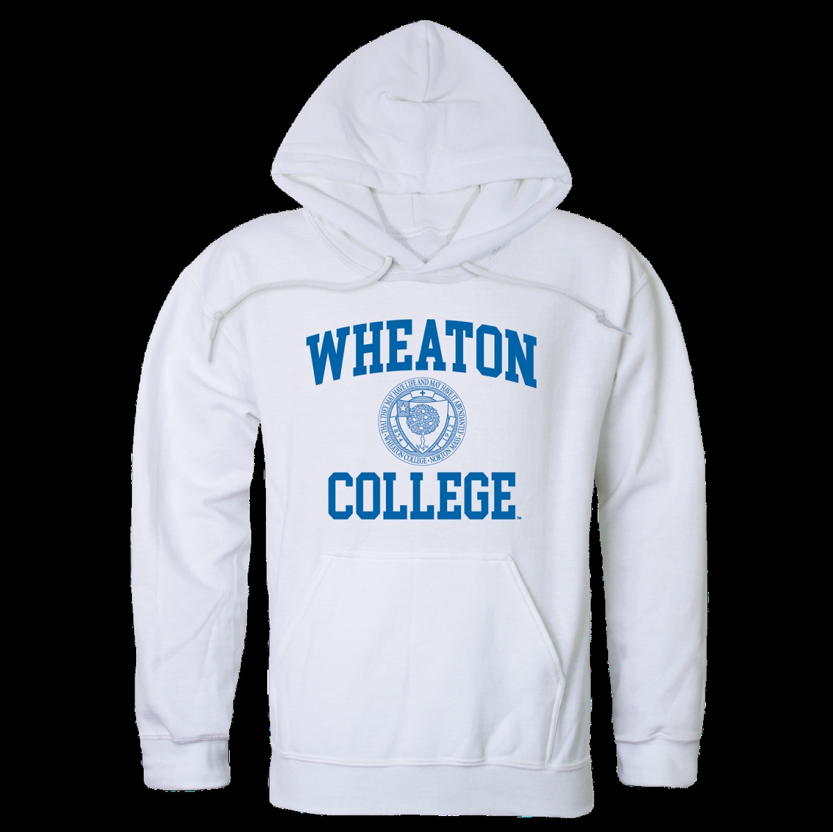 FinalFan Wheaton College Lyons Seal Hoodie&#44; White - Small