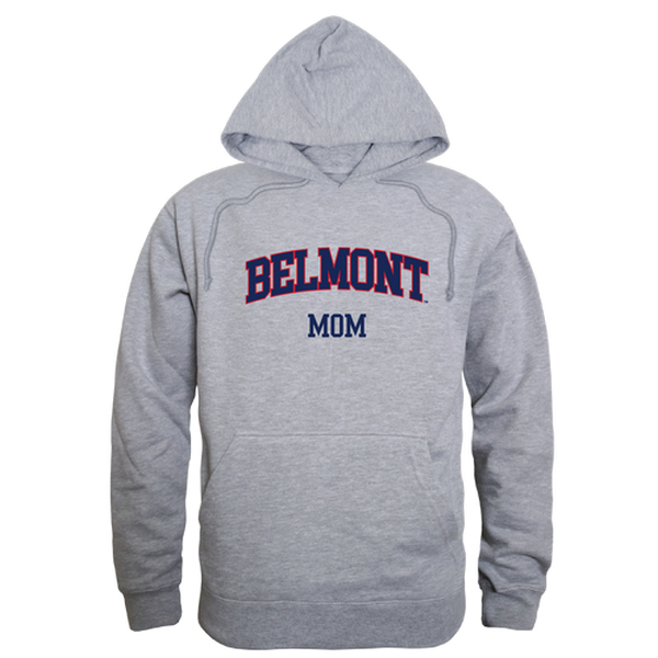 FinalFan Women Belmont University Bruins Mom Hoodie&#44; Heather Grey - 2XL