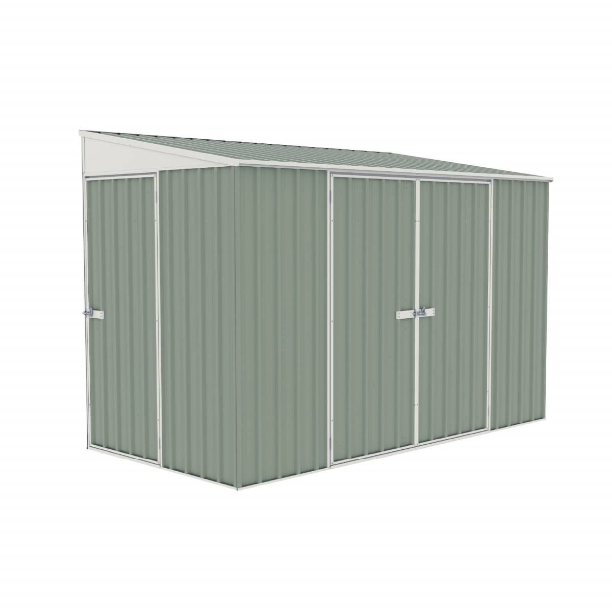 FORO 10 x 5 ft. Lean to Metal Bike Shed&#44; Pale Eucalypt