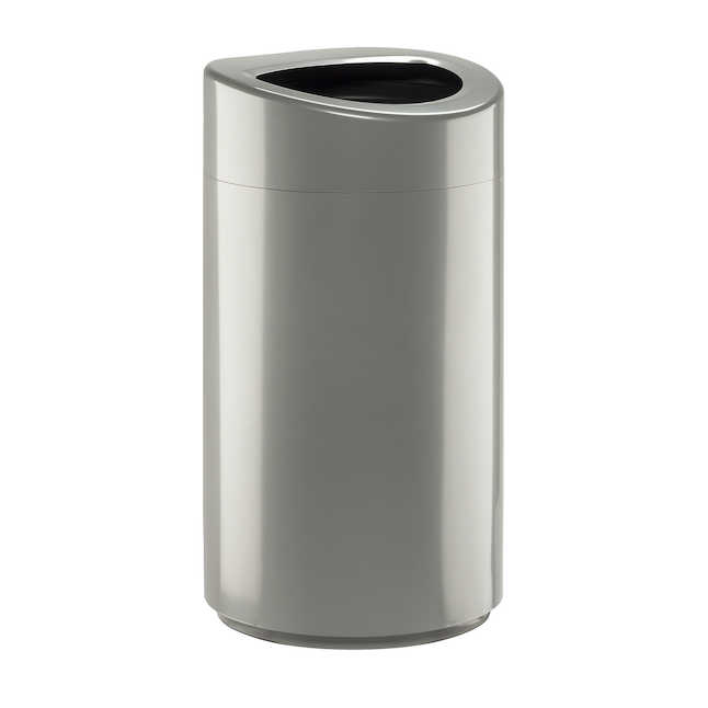PinPoint 14 gal Open Top Receptacle - Silver - 33.25 x 20 x 20 in.