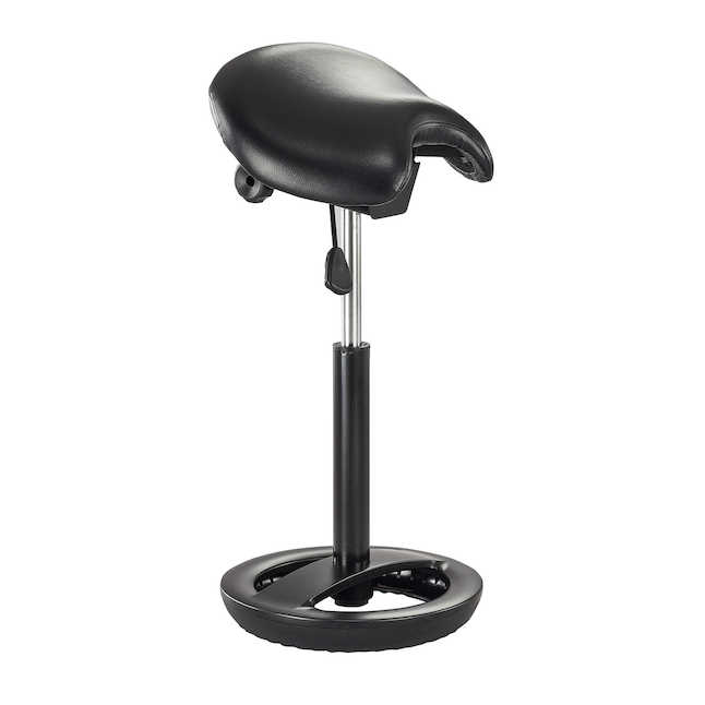 Safco Products Safco 3006BV Extended-Height Twixt Saddle Seat Stool, Black Vinyl - 32.7 x 15 x 41.2 in.