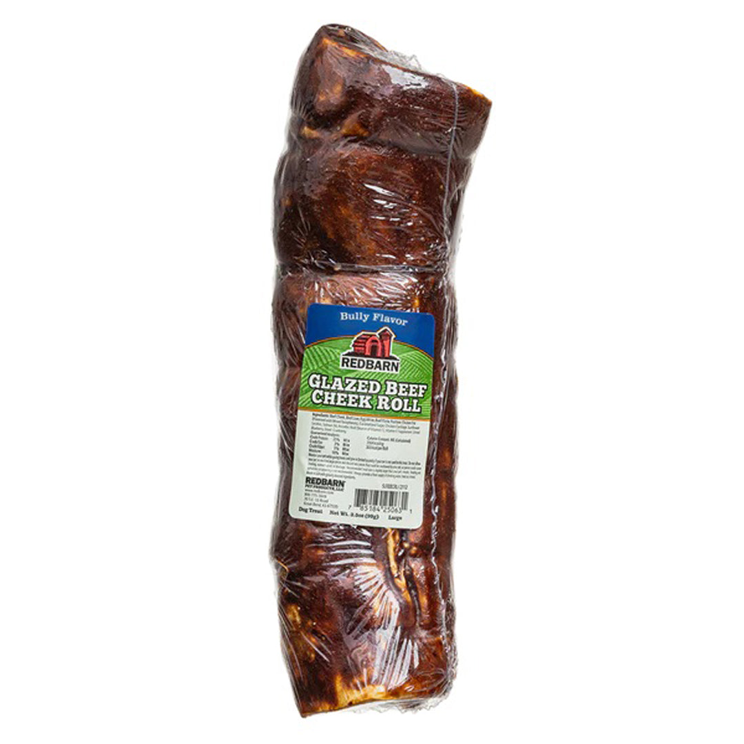 Red Barn 785184250631 Pet Products Glazed Beef Cheek Roll Beef Dog Treat - Large