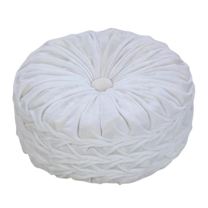 Muebles Taylor Tufted Button Pillow&#44; White