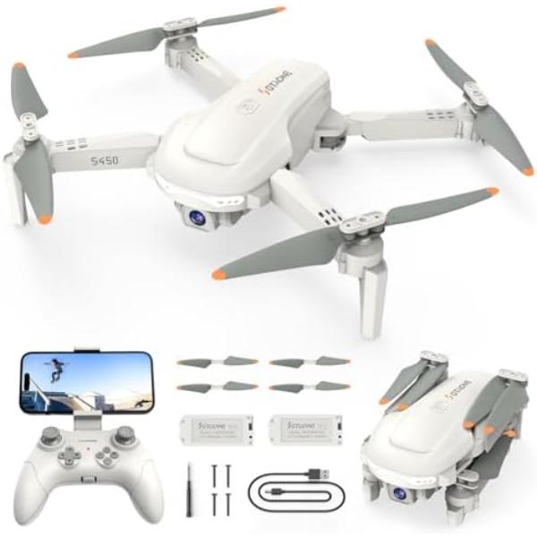 UNO1RC MC33375 S450 1080P HD FPV Camera Drone with One Key Take Off&#44; Land&#44; Altitude Hold&#44; Mini Foldable Drone&#44; 2 Batter