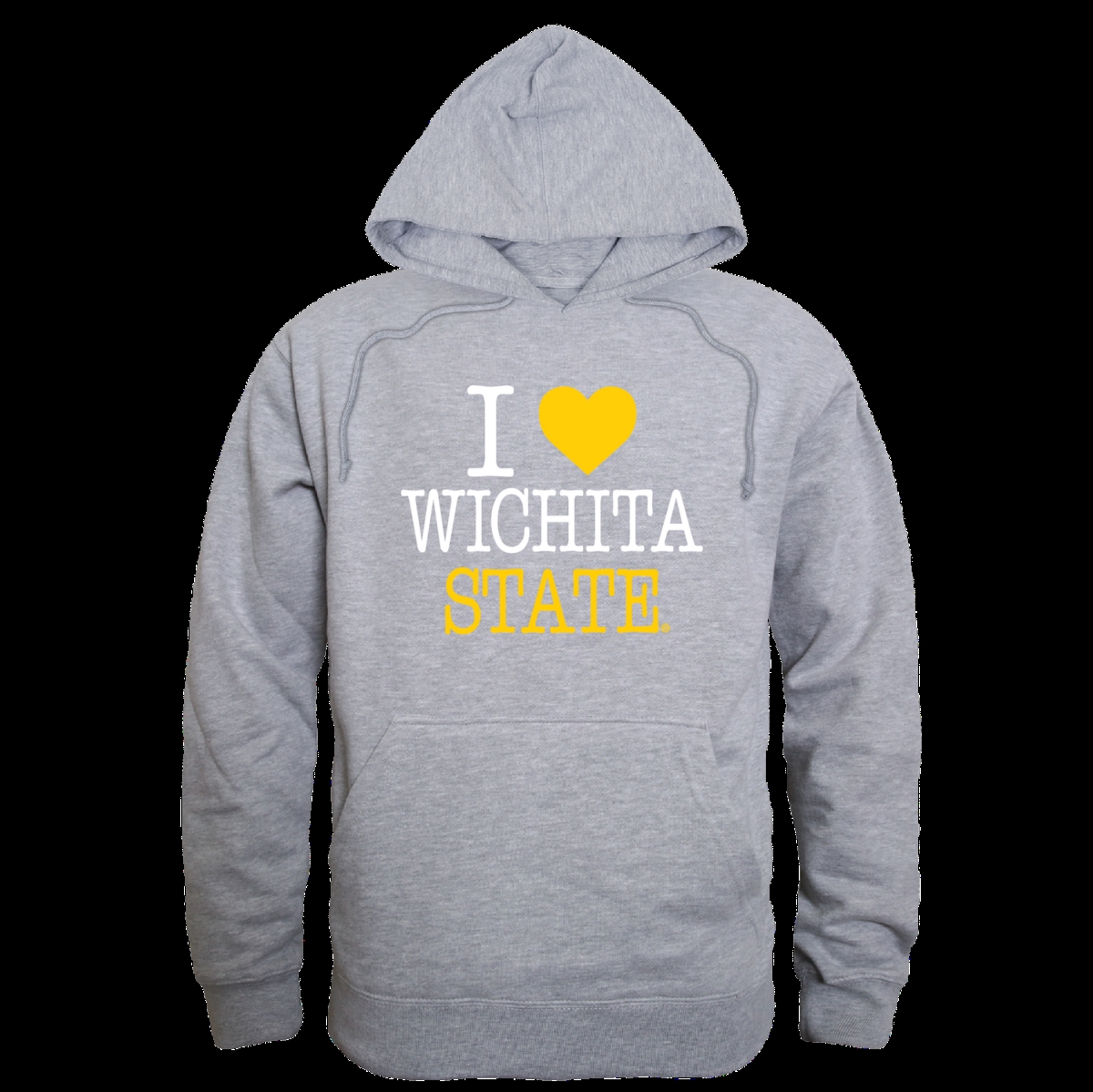 W Republic 553-158-HG2-04 Wichita State Shockers I Love Hoodie&#44; Heather Grey - Extra Large