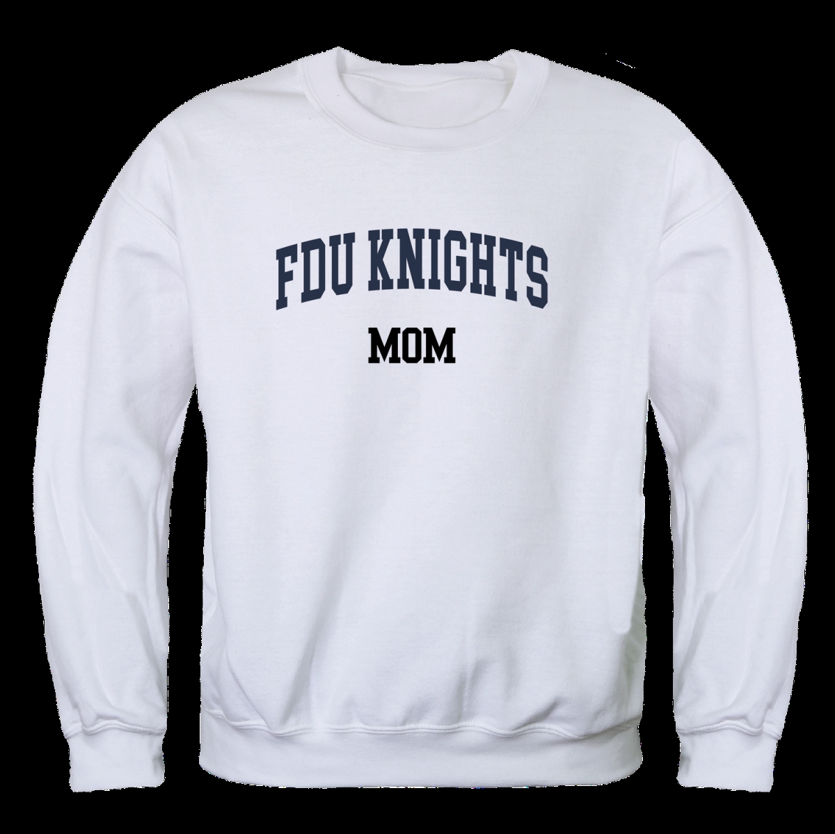 W Republic 564-300-WT3-01 Fairleigh Dickinson Knights Mom Crewneck T-Shirt&#44; White - Small