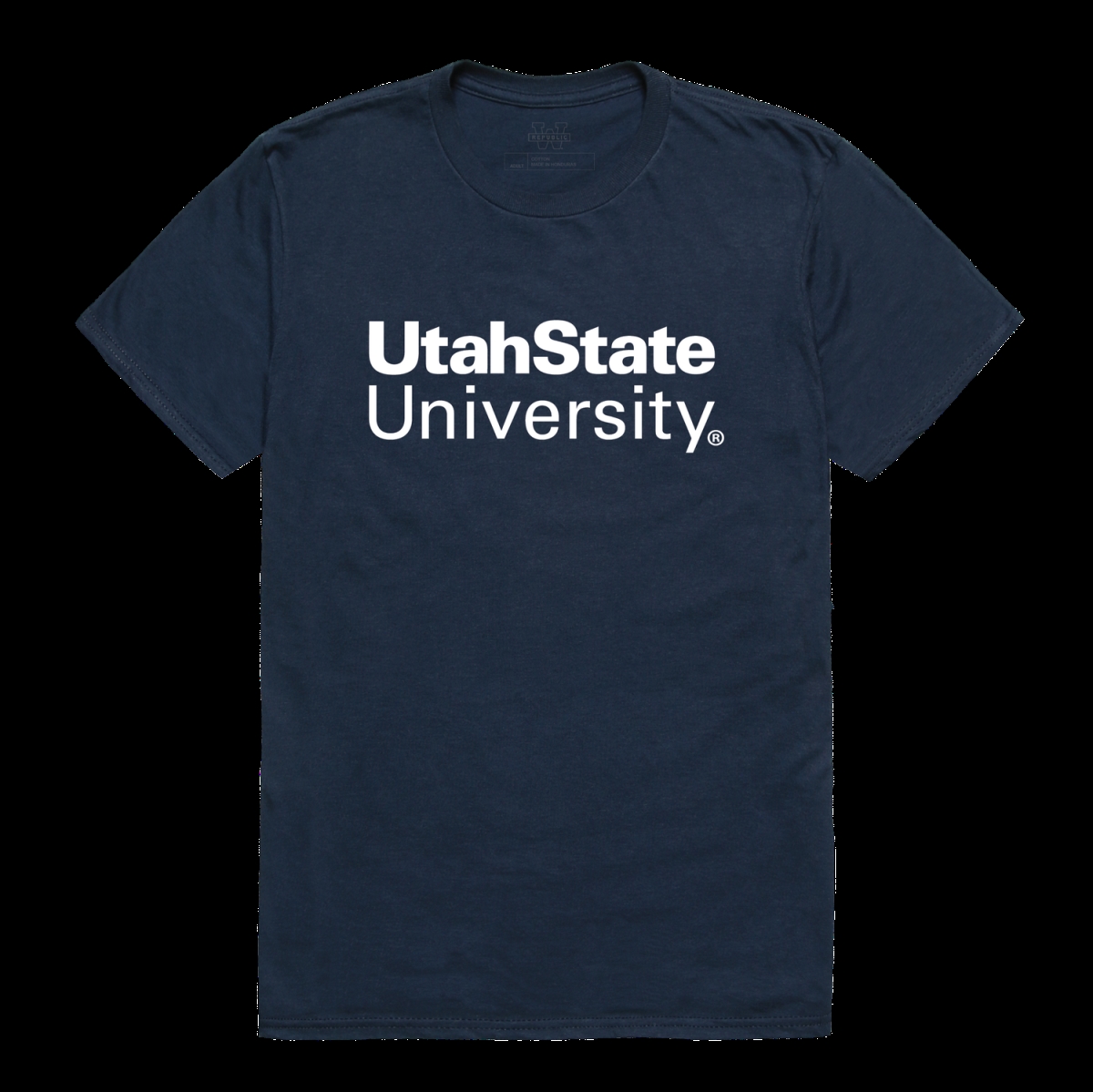 W Republic 516-250-NV2-03 Utah State Aggies Institutional T-Shirt&#44; Navy - Large
