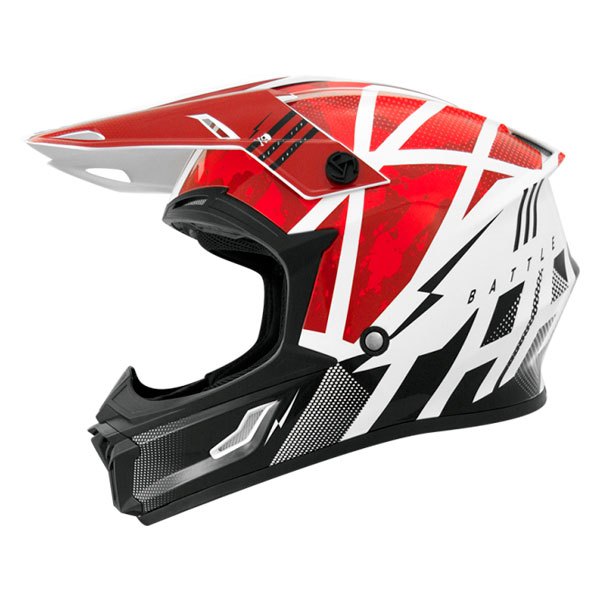 T710X Battle MX Offroad Helmet 646393 T710X Battle MX Offroad Helmet&#44; Red & Black - 2XL