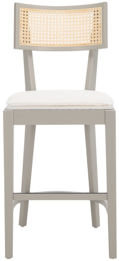 Safavieh BST1504D Galway Cane Counter Stool&#44; Grey & Natural