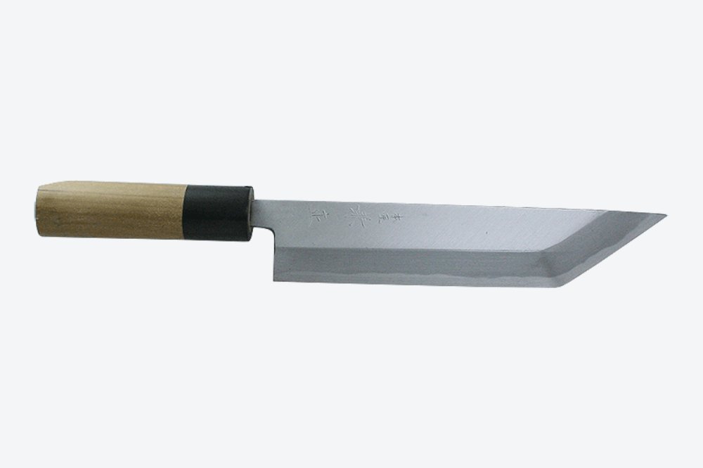 kanetsune KAN-G54 2019 Unagi-Saki Knife with Buffalo Horn Bolster Magnolia Wood Handle - 195 mm