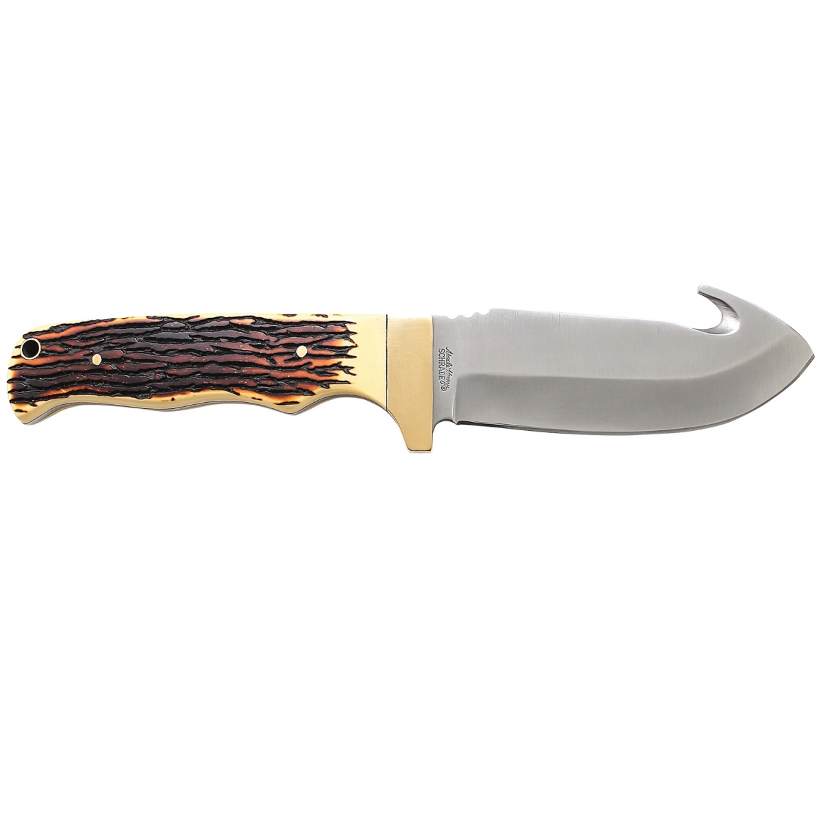 Uncle Henry 4020136 4.6 in. Next Gen Fixed Guthook Blade Staglon Handle Knife