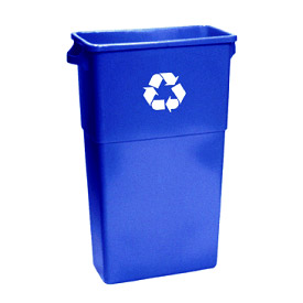 IMPACT PRODUCTS LLC Impact Products B793911 Thin Bin Recycle Container with Recycle Logo - Blue