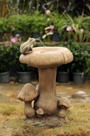 ProPation Inc  Mushroom and frog and Frog Water Fountain