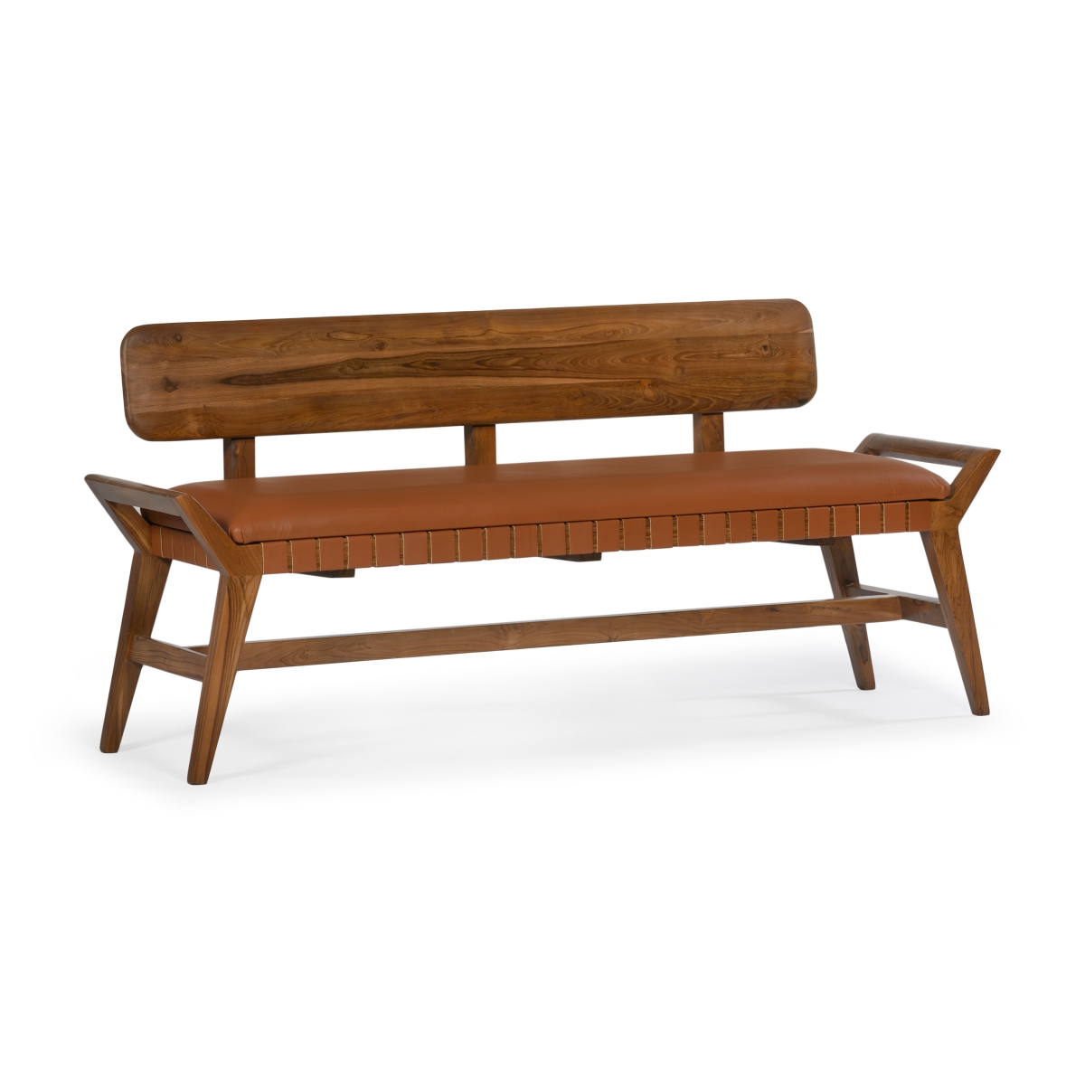 Union Home LVR00121 60 in. Robertson Bench&#44; Porto Natural