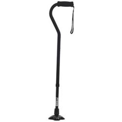 Alex Toys 1658 Self Standing Alum Cane with Offset Handle&#44; Black