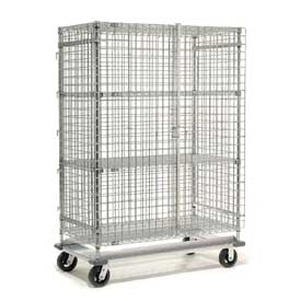 GLOBAL INDUSTRIES Global Industrial 241814 Nexel Wire Security Storage Truck with Dolly Base&#44; 48 x 18 x 70 in. - 1600 lbs