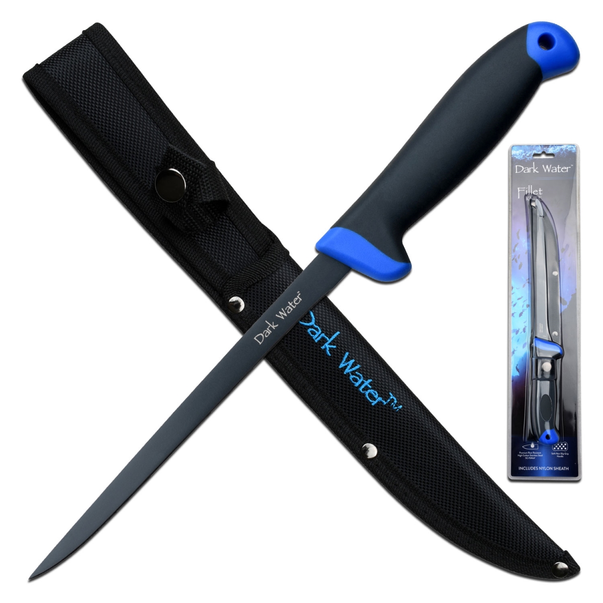 Dark Water DW-FIX003CS 8.00 in. Fixed Blade Fillet Knife