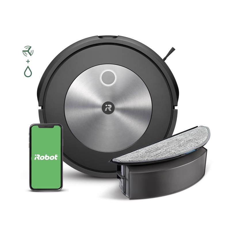 iRobot 1034374 Bagless Cordless Standard Filter WiFi Connected Robotic Vacuum & Mop