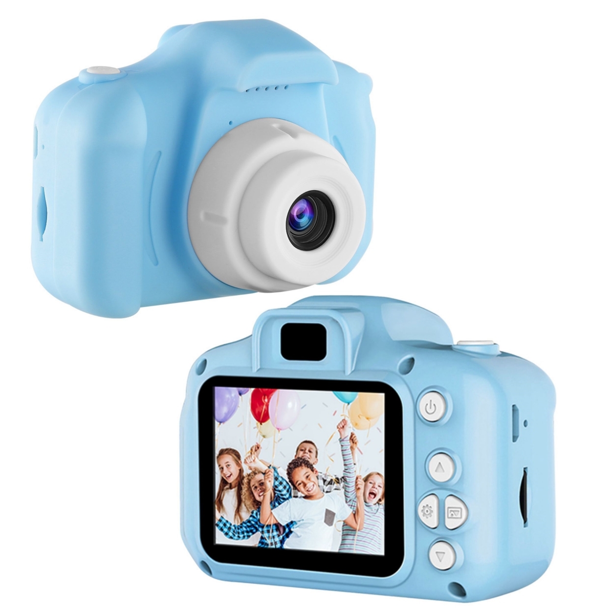 Fresh Fab Finds FFF-Blue-GPCT2043 Kids Camera&#44; 2.0 Screen&#44; 12MP&#44; 1080P FHD Video&#44; 4X Digital Zoom&#44; Games&#44; 32GB Card&#44;