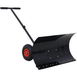 DIRECT WICKER UBS-W465120788 Snow Shovel with Wheels&#44; Snow Pusher&#44; Cushioned Adjustable Angle Handle Snow Removal Tool&#44; 29&' B