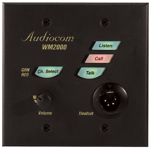 Bosch WM-2000 2 Channel Headset Station Intercom System with Listen-Call-Talk Key&#44; Balanced & Unbalanced Operation