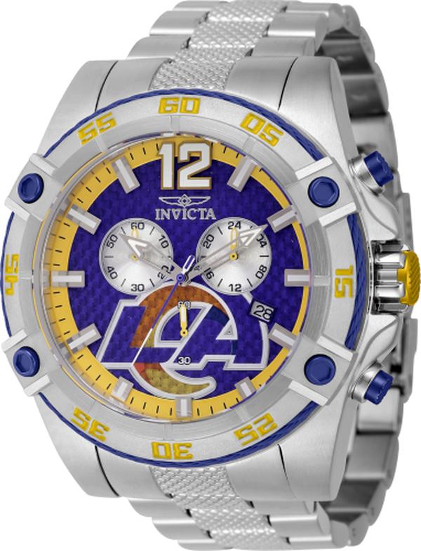 Invicta 45420 NFL Los Angeles Rams Quartz Multifunction Multi Color Men Dial Watch