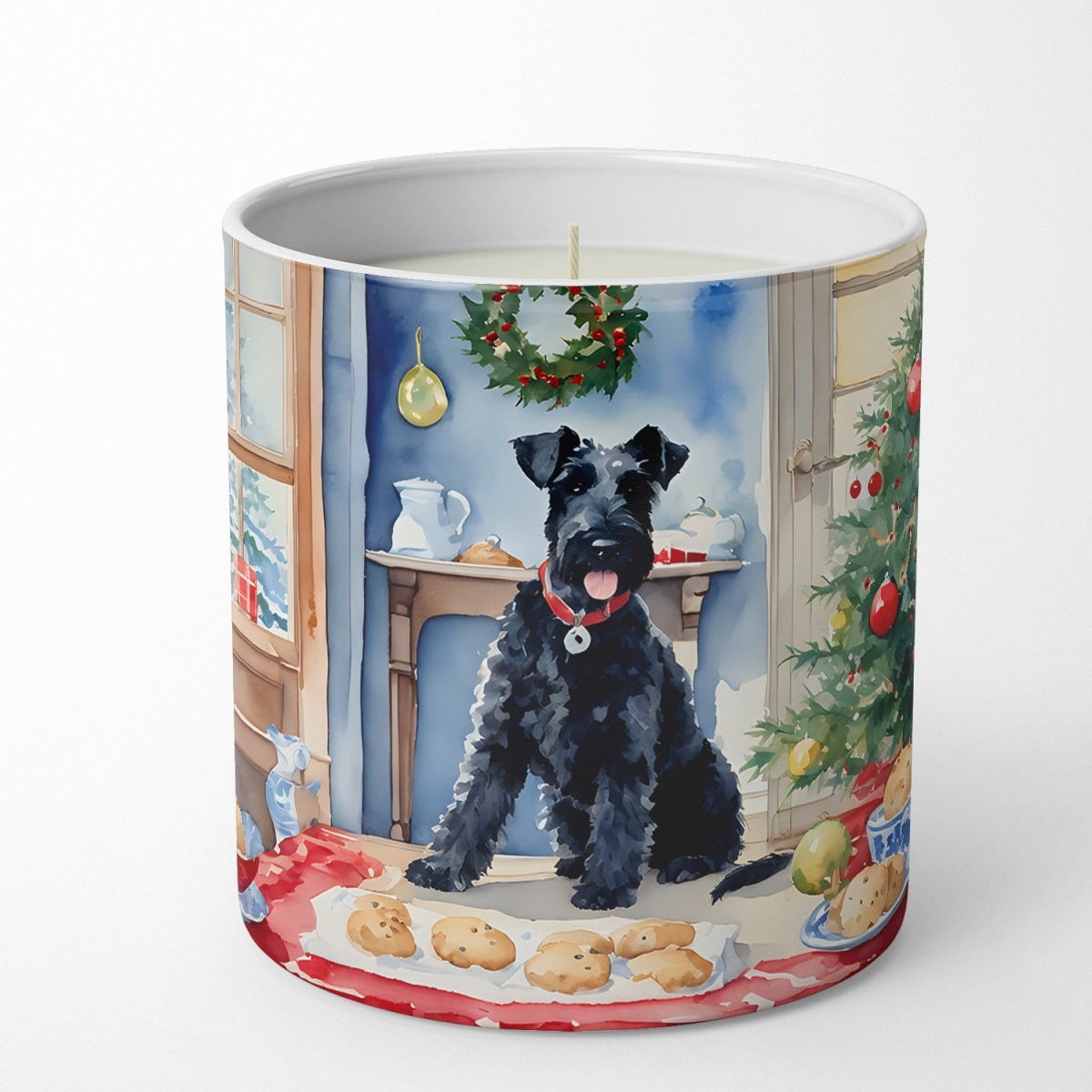 Caroline's Treasures DAC3836CDL 10 oz Unisex Kerry Blue Terrier Christmas Cookies Decorative 100 Percent Soy Candle