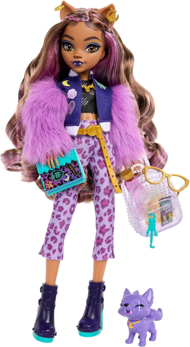 Mattel MTTHRP65 Monster High Clawdeen Refresh Doll&#44; Pack of 4