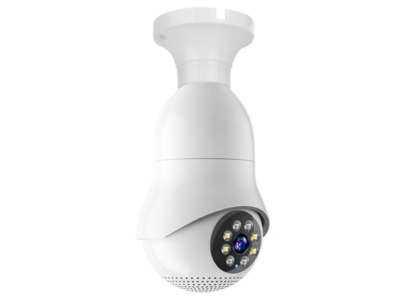 Fresh Fab Finds FFF-FullColor-GPCT3924 E27 Wi-Fi Bulb Camera 1080P FHD Wi-Fi IP Pan Tilt Security Surveillance Camera with Two-Way Audio Night V