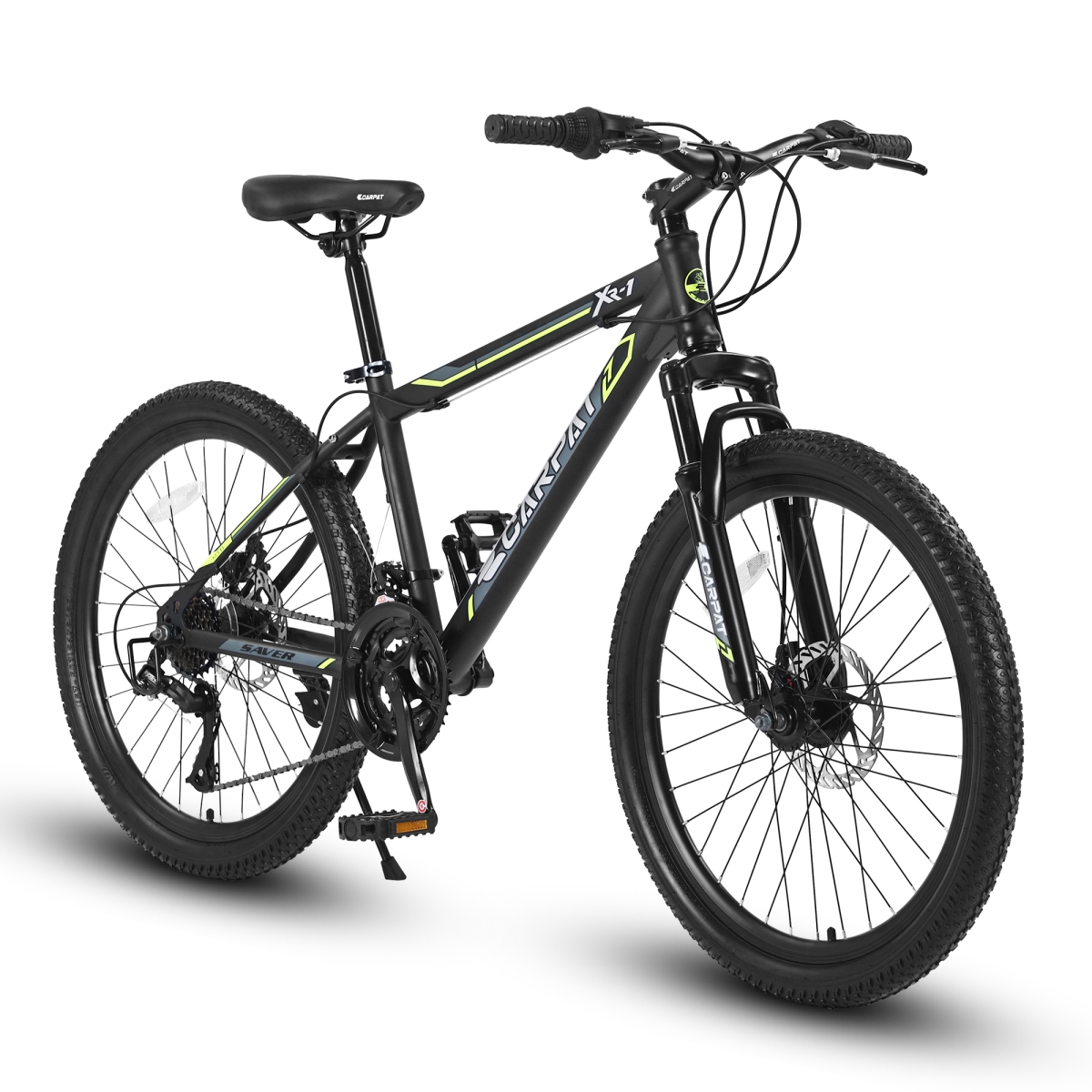 DIRECT WICKER UBS-W1856108878 Mountain Bike for Boys Girls&#44; 24 inch Mountian Bicycle with Disc Brakes & 21 Speed&#44; Green