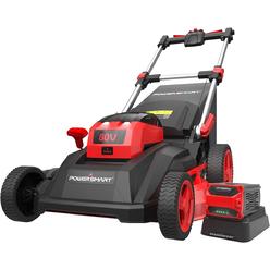 DIRECT WICKER UBS-W138170178 PowerSmart 26-Inch Self-Propelled Lawn Mower&#44; 80V Lithium-Ion Dual-Force Cutting Cordless Lawn Mower with 6.0