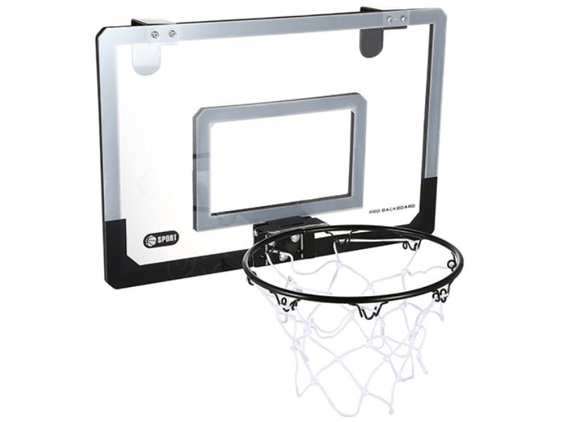 Fresh Fab Finds FFF-GPCT1708 Mini Basketball Hoop System Set Over the Door with Backboard Breakaway Rim Basketball Pump Tools Easy Installation