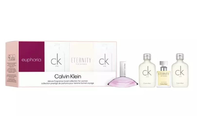 Calvin Klein 463950 4 Piece Calvin Klein Mini Variety Fragrance Gift Set for Womens
