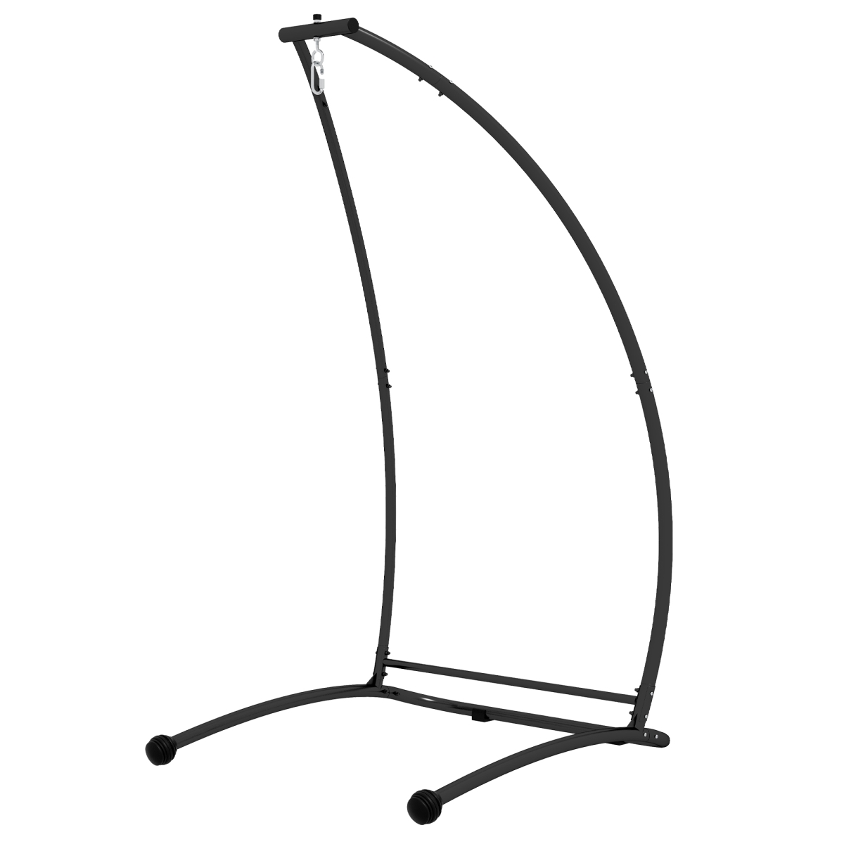 212 Main 84A-297V00BK Outsunny Hammock Chair Stand&#44; C-Shape Hanging Heavy Duty Metal Frame Hammock Stand for Hanging Hammock Porch Sw