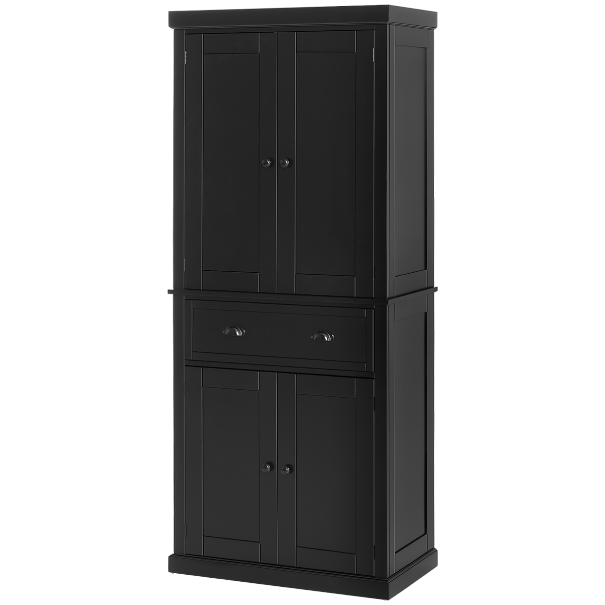 212 Main 835-115V81BK 72 in. Homcom Kitchen Pantry Storage Cabinet with Doors & Shelves&#44; Freestanding Food Pantry Cabinet&#44; Black