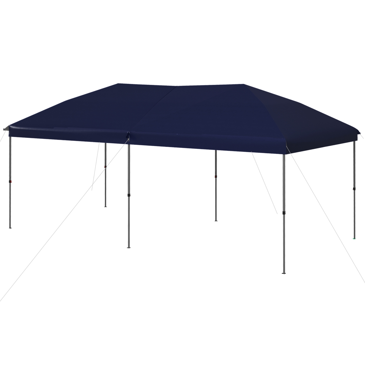212 Main 84C-153V01BU 10 x 19 ft. Outsunny Pop Up Canopy with Easy Up Steel Frame&#44; 3-Level Height Adjustable Event Party Tent with Ca