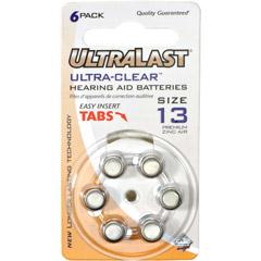 Ultralast Ultra-Clear  Hearing Aid Batteries UL13HA