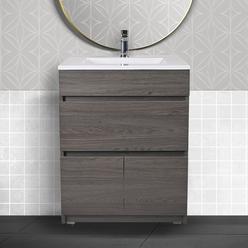 Convenience Concepts 30 in. Free-Standing Single Bathroom Vanity with Soft Closing Drawer&#44; Soft Closing Doors & High Quality Acrylic Vanity Top&#