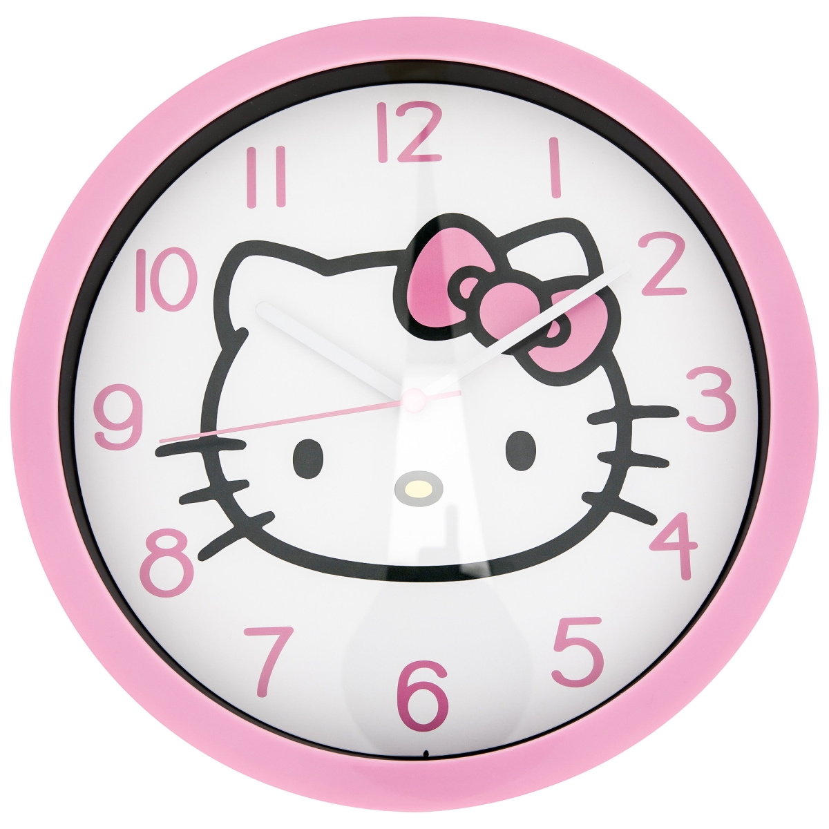Hello Kitty 875238 Hello Kitty Face Pink Colorway Wall Clock&#44; Pink & White