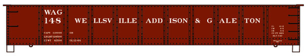 Accurail ACU81602 41 ft. HO Scale Wellsville Addison & Galeton Steel Gondola No.8160