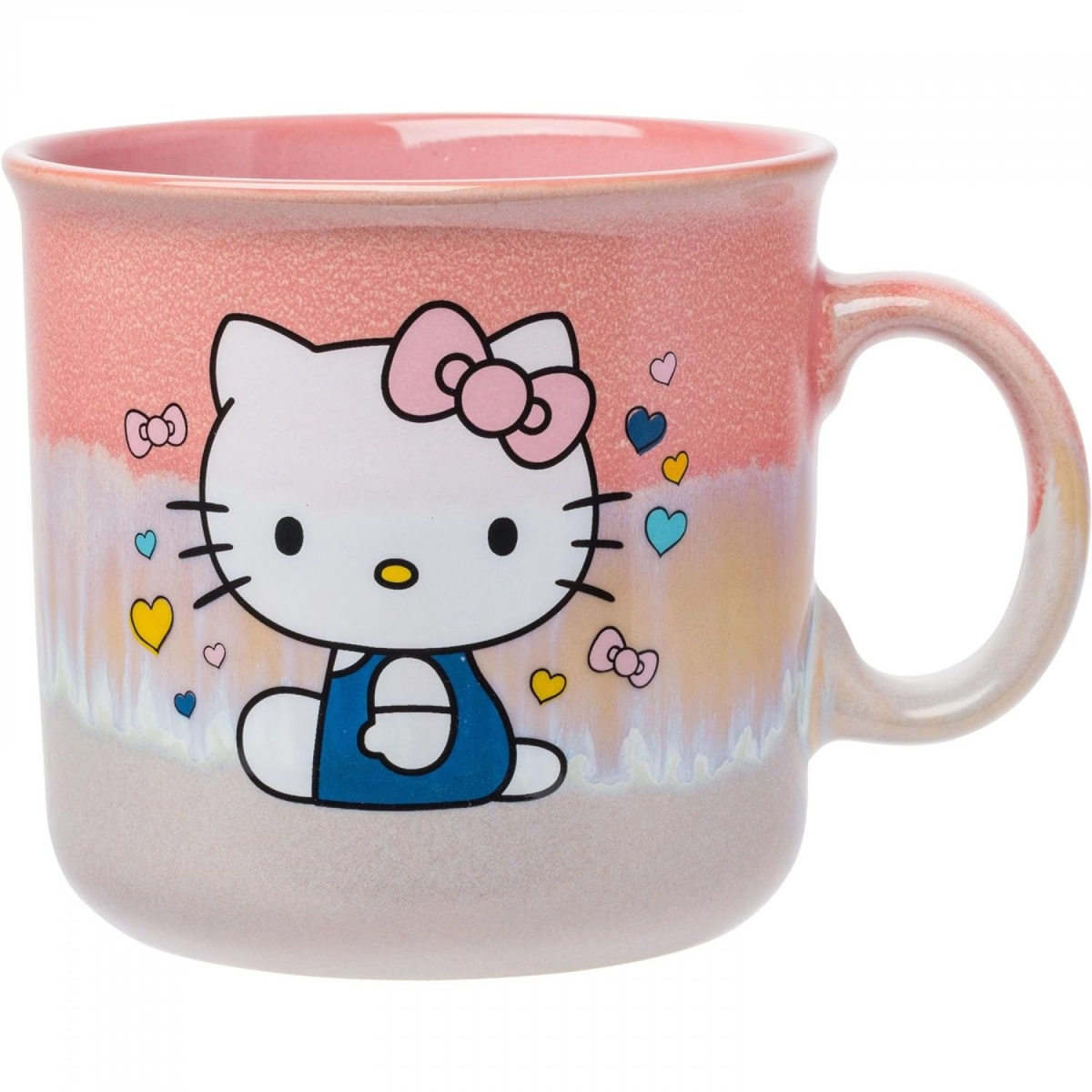 Hello Kitty 872776 20 oz Hello Kitty Pastel Drips Jumbo Ceramic Glaze Mug