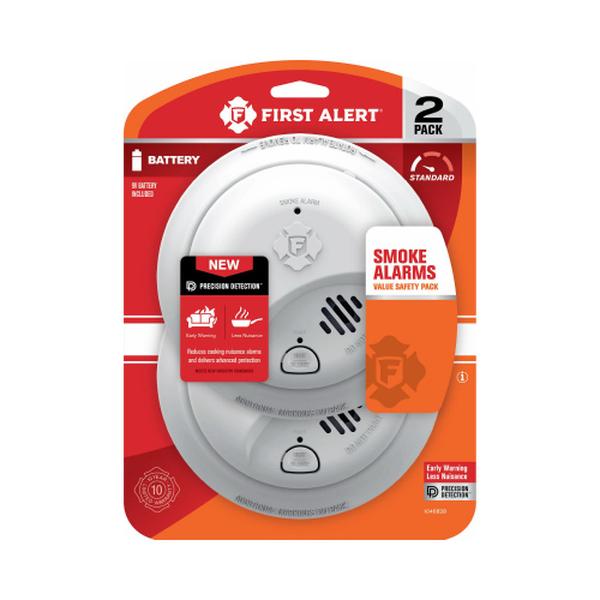 ADEMCO 131035 9V Battery Operated Fire Alarm - Pack of 2